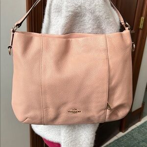 Coach  East West Isabelle shoulder bag F35809  pebbled Leather  pink blush   EUC